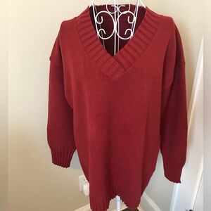 Beautiful Deep Red Sweater, Size Large